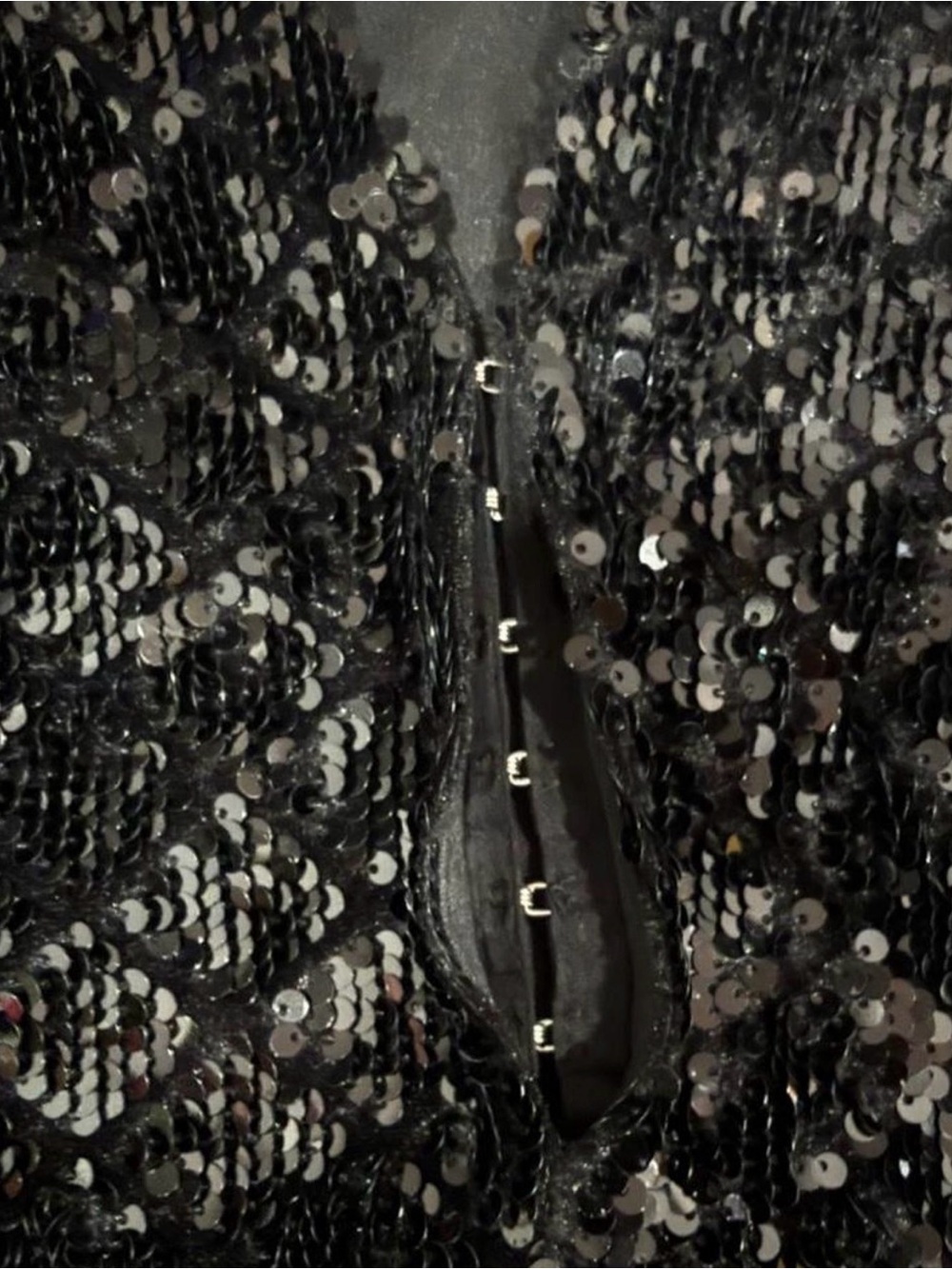 Akira Black Sequin V-Neck Party Dress - Picture 2 of 3